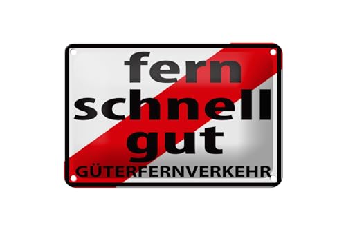 FEMER Blechschild Hinweis 18x12cm Fern Schnell Gut Güterfernverkehr von FEMER