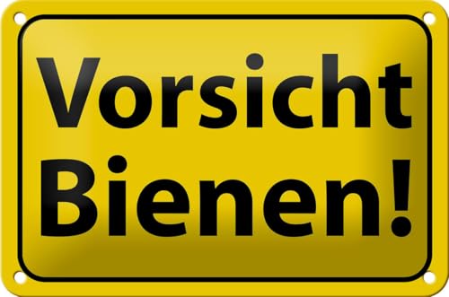 FEMER Blechschild Hinweis 18x12cm Vorsicht Bienen Honig Imker von FEMER