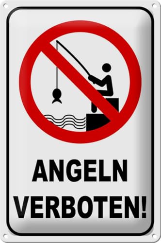 FEMER Blechschild Hinweis 20x30cm Angeln verboten Warnschild von FEMER