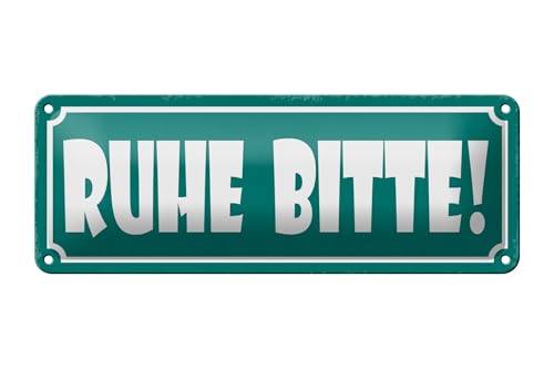 FEMER Blechschild Hinweis 27x10cm Ruhe Bitte blaues Schild FEMER Blechschild Hinweis 27x10cm Ruhe Bitte blaues Schild von FEMER