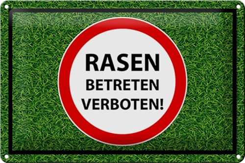 FEMER Blechschild Hinweis 30x20cm Rasen Betreten verboten Deko von FEMER