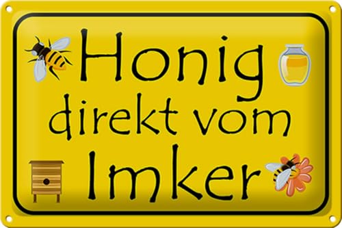 FEMER Blechschild Hinweis 30x20cm Honig direkt vom Imker von FEMER