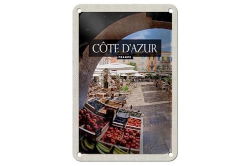 FEMER Blechschild Reise 12x18cm Cote d'azur France Obstmarkt Cafe Dekoration FEMER Blechschild Reise 12x18cm Cote d'azur France Obstmarkt Cafe Dekoration von FEMER