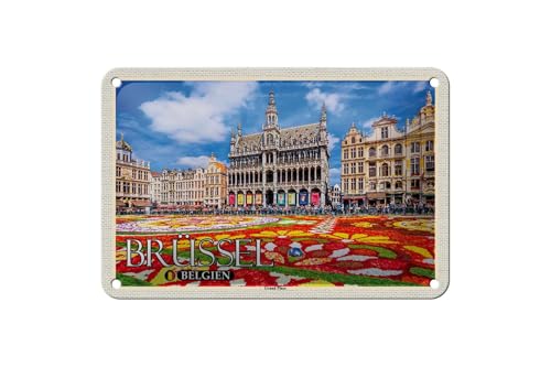 Femer Blechschild Reise 18x12cm Brüssel Belgien Grand Place Dekoration Femer Blechschild Reise 18x12cm Brüssel Belgien Grand Place Dekoration von FEMER