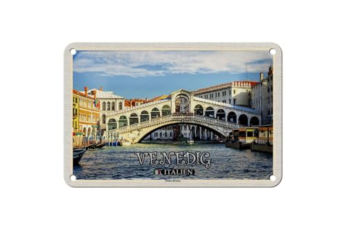 FEMER Blechschild Reise Venedig Italien Rialto Brücke 18x12cm Dekoration FEMER Blechschild Reise Venedig Italien Rialto Brücke 18x12cm Dekoration von FEMER