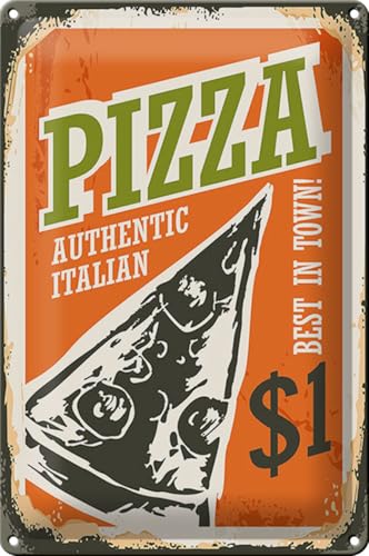 FEMER Blechschild Retro 20x30cm Pizza Best in Town von FEMER