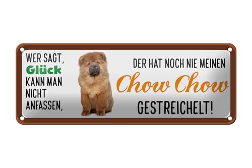 FEMER Blechschild Spruch 27x10cm Chow Chow gestreichelt Glück Dekoration FEMER Blechschild Spruch 27x10cm Chow Chow gestreichelt Glück Dekoration von FEMER