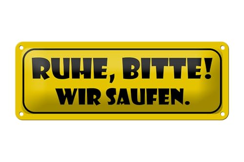 FEMER Blechschild Spruch 27x10cm Ruhe Bitte Wir Saufen Dekoration FEMER Blechschild Spruch 27x10cm Ruhe Bitte Wir Saufen Dekoration von FEMER
