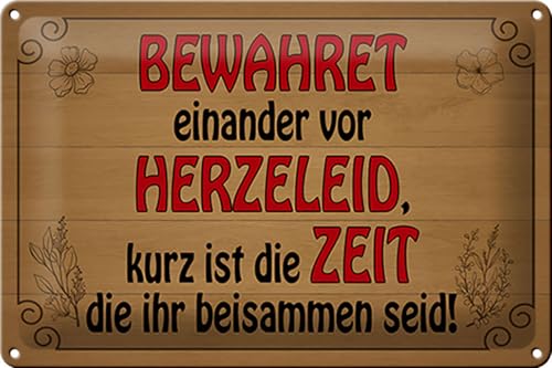 FEMER Blechschild Spruch 30x20cm bewahret einander vor Herzeleid FEMER Blechschild Spruch 30x20cm bewahret einander vor Herzeleid von FEMER