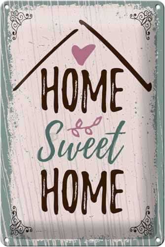 FEMER Blechschild Spruch Home Sweet Home 20x30cm von FEMER