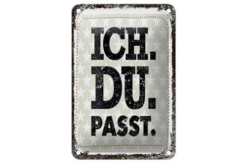 FEMER Blechschild Spruch Ich Du Passt 12x18cm Geschenk Dekoration FEMER Blechschild Spruch Ich Du Passt 12x18cm Geschenk Dekoration von FEMER