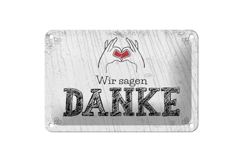 FEMER Blechschild Spruch wir Sagen Danke Herz 18x12cm Geschenk Dekoration FEMER Blechschild Spruch wir Sagen Danke Herz 18x12cm Geschenk Dekoration von FEMER
