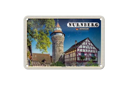 FEMER Blechschild Städte Nürnberg Architektur Kaiserburg 18x12cm Schild FEMER Blechschild Städte Nürnberg Architektur Kaiserburg 18x12cm Schild von FEMER