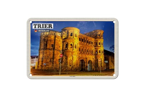 FEMER Blechschild Städte Trier Porta Nigra Altstadt Deko 18x12cm Schild von FEMER