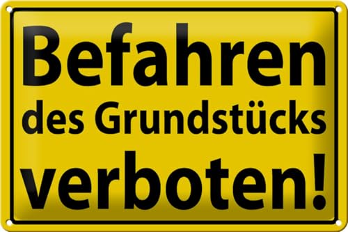 FEMER Blechschild Warnschild 30x20cm Befahren Grundstück verboten von FEMER