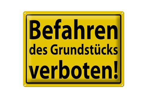FEMER Blechschild Warnschild 40x30cm Befahren Grundstück verboten von FEMER