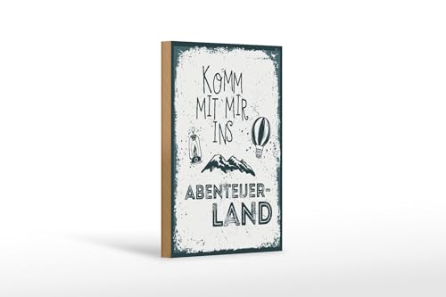 FEMER Holzschild Spruch Komm mit Mir ins Abenteuerland 12x18 cm FEMER Holzschild Spruch Komm mit Mir ins Abenteuerland 12x18 cm von FEMER