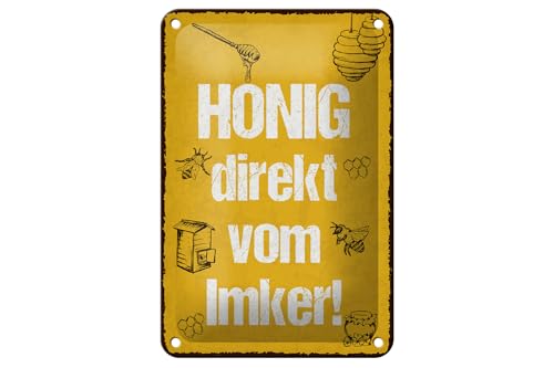Femer Blechschild Hinweis 12x18 cm Honig direkt vom Imker Deko Schild Femer Blechschild Hinweis 12x18 cm Honig direkt vom Imker Deko Schild von FEMER