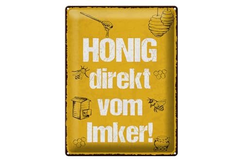 Femer Blechschild Hinweis 30x40 cm Honig direkt vom Imker Deko Schild von FEMER