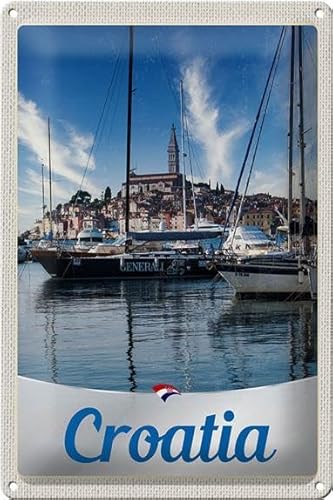 Femer Blechschild Reise 20x30cm Kroatien Yacht Stadt Meer Urlaub Femer Blechschild Reise 20x30cm Kroatien Yacht Stadt Meer Urlaub von FEMER