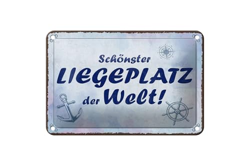 Femer Blechschild Spruch 12x18 cm schönster Liegeplatz der Welt Deko Schild Femer Blechschild Spruch 12x18 cm schönster Liegeplatz der Welt Deko Schild von FEMER