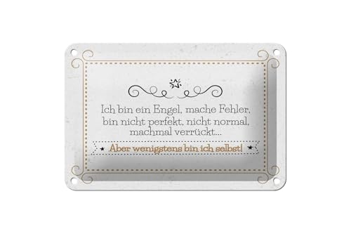 Femer Blechschild Spruch 20x30 cm Ich bin ein Engel, mache Fehler von FEMER