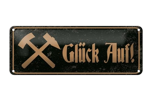 Femer Blechschild Spruch 27x10 cm Glück Auf Hammer Sichel Bergbau Schild Femer Blechschild Spruch 27x10 cm Glück Auf Hammer Sichel Bergbau Schild von FEMER