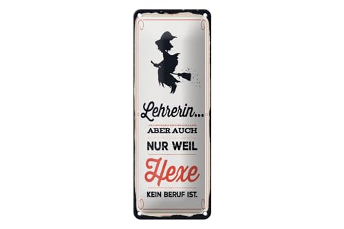 Femer Blechschild Spruch 27x10 cm Lehrerin Hexe kein Beruf Schild Femer Blechschild Spruch 27x10 cm Lehrerin Hexe kein Beruf Schild von FEMER