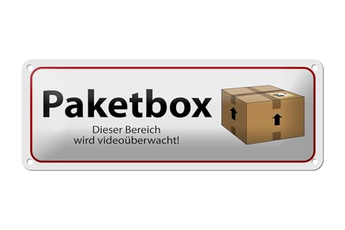 Femer Blechschild Spruch 27x10 cm Paketbox Video Schild Femer Blechschild Spruch 27x10 cm Paketbox Video Schild von FEMER