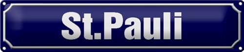 Femer Blechschild Straßenschild 46x10cm St. Pauli Hamburg Dekoration von FEMER