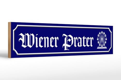 Femer Holzschild Straßenschild 46x10cm Wiener Prater Österreich Riesenrad von FEMER