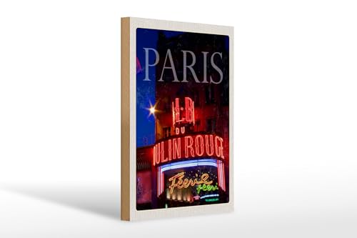 Femer Holzschild Reise 20x30cm Paris Moulin Rouge Varieté Femer Holzschild Reise 20x30cm Paris Moulin Rouge Varieté von FEMER
