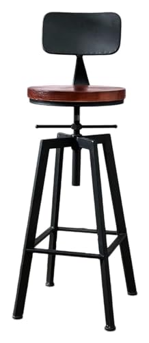 FENBNMK Barhocker Barhocker mit schmiedeeiserner Rückenlehne, moderner, minimalistischer Barhocker, stabile Dreibein-Barstühle, for Zuhause, hohe Beine, eleganter Barsitz Style (Color : D) von FENBNMK