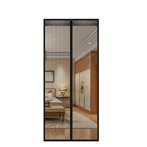 FENG Magnet Vorhang Fliegenvorhang 150x235cm, Tür Insektenschutz, Faltbar Auto Schließen, Einfach zu montieren, Für Balkontür und Terrasentür - Schwarz von FENG