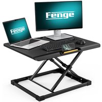 Fenge Computertisch Stehpult Konverter 65,3 cm Hhenverstellbarer Schreibtisch mit gebogenem Ende SD108003MB Schwarz von FENGE