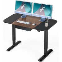 Hhenverstellbarer Schreibtisch Elektrisch, Runde Tischecke, Sitz-Steh-Schreibtisch mit Schubladen und Kopfhrerhaken, Tischgestell mit Tischplatte, von FENGE