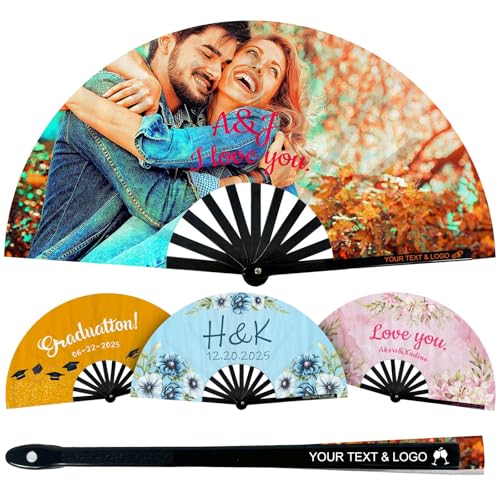 Benutzerdefinierte dekorative Handfächer-Personalisierte Bild Text Handfächer-13.77in Line Dance Fan-Hochzeit Prom Geburtstag Graduierung Party Dekoration Geschenk-100 Stück Benutzerdefinierte dekorative Handfächer-Personalisierte Bild Text Handfächer-13.77in Line Dance Fan-Hochzeit Prom Geburtstag Graduierung Party Dekoration Geschenk-100 Stück von FENGHUO