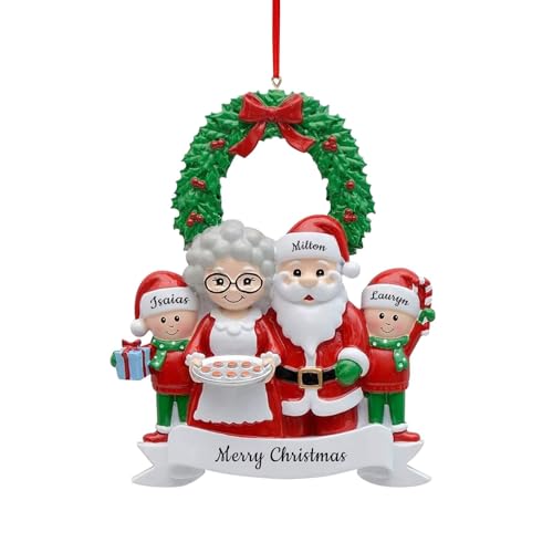 DIY Familie Weihnachten hängende Ornament,Personalisierte Name Weihnachtsschmuck,Personalisierte Christbaumschmuck,Weihnachten hängende Ornament mit Segen von FENGHUO