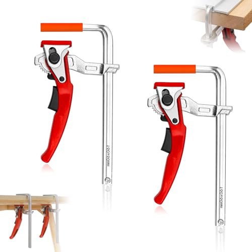 2 Stück Hebelzwinge, Ganzstahl Tischzwinge mit Hebelgriff, Hebelzwinge, Schnellspanner mit 160mm Kapazität und 60mm Kehlentiefe zum Schleifen, Schneiden 2 Stück Hebelzwinge, Ganzstahl Tischzwinge mit Hebelgriff, Hebelzwinge, Schnellspanner mit 160mm Kapazität und 60mm Kehlentiefe zum Schleifen, Schneiden von FENGJIAHUI