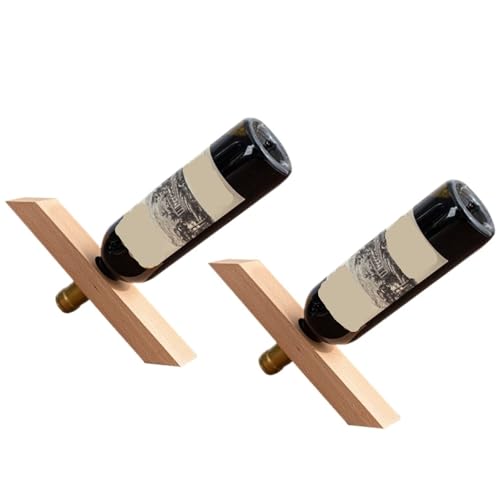 FENGJISUN Ausgewogener Weinregalhalter Aus Holz Mit Mittelloch(Beige) von FENGJISUN