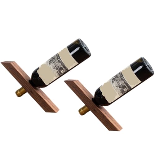 FENGJISUN Ausgewogener Weinregalhalter Aus Holz Mit Mittelloch(Brown) von FENGJISUN