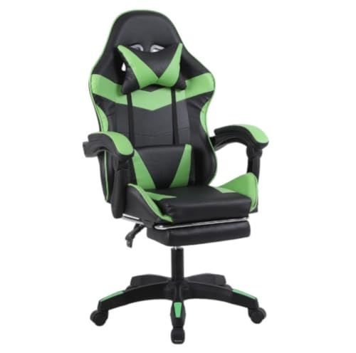 FENGJISUN Drehstuhl für Gaming, Bürostuhl, Computerstuhl mit hoher Rückenlehne, Schreibtischstuhl aus Leder, ergonomischer Rennstuhl für Büro zu Hause (A) von FENGJISUN