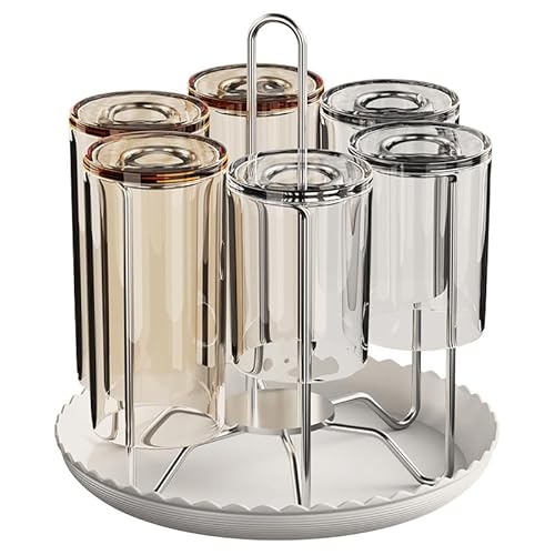 FENGJISUN Kaffeebecher Tassen Regal Edelstahl-Abtropfbecherregal, umgedrehtes Küchenregal Kaffeebar Zubehör von FENGJISUN