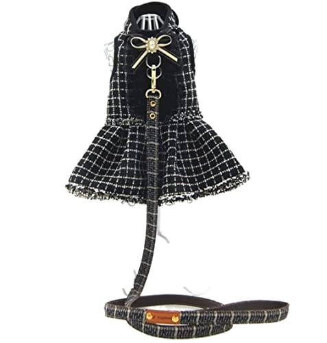 Hundeleine Hundebekleidung Zubehör Halsband Für Haustiere Plaid Für Hunde Mittlere Haustiere Hundegeschirr Und Leine Set Hundeleine Verstellbare(28-33cm) von FENGJISUN