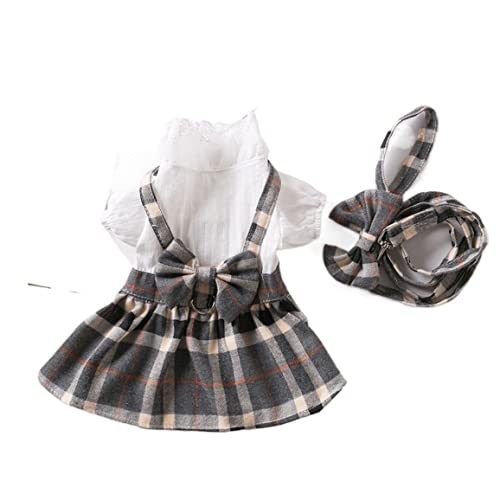 Hundeleine Hundebekleidung Zubehör Hundehalsband Für Kleine Haustiere Plaid Für Hunde Mittlere Haustiere Hundegeschirr Hundeleine Verstellbare(44cm) von FENGJISUN