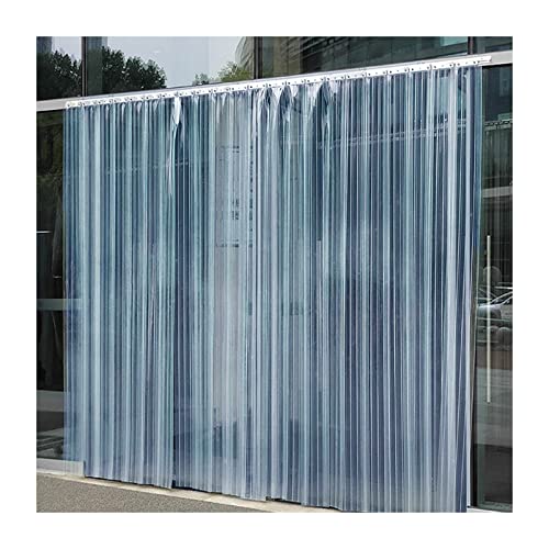 PVC Kunststoff Streifenvorhang, Wasserdicht Klar Plastik Streifen Gefrierschrank Vorhang, Hängend Windschutzscheibe Partition Zum Küche Lagerhaus Veranda PENGFEI (Farbe : 1.5mm, Größe : 1.05X2.1M) von FENGPENG