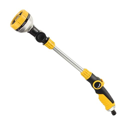 Gartenbrause Blumenampel-Gießstab Gartenspritze Handbrause Garten Schlauch 8 Sprühbilder Bewässerung Zauberstab Sprühdüse Abnehmbar Gelb für Garten Bewässerung von FENGQQKJ