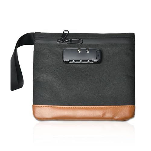 Geruchsdichte Tasche Safe Bag Tragbarer Tresor wasserdichte Tasche Geruchsdichte Geldbeutel Tasche Zahlenschloss Dokumententasche Schwarz Money Box Verschließbare Box mit Griff für Reiselagerung Geruchsdichte Tasche Safe Bag Tragbarer Tresor wasserdichte Tasche Geruchsdichte Geldbeutel Tasche Zahlenschloss Dokumententasche Schwarz Money Box Verschließbare Box mit Griff für Reiselagerung von FENGQQKJ
