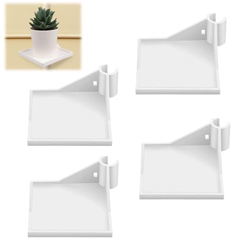 Grow Tent Corner Shelf Grow Zelt Eckregal Growzelt Eckrahmen Kleine Camera Corner Shelf Grow Tent Clip Grow Zelt Lagerbrett Pole Mounting Shelf Wachstumszelt Zubehör für Stangen Garten 4 Stück von FENGQQKJ