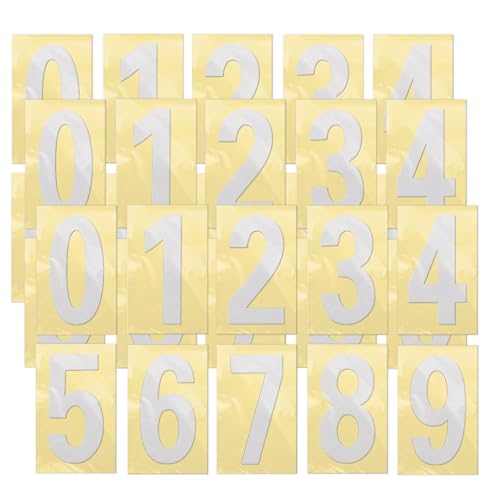 Hausnummer Klebend Klebezahlen Wetterfest Reflektierende Nummernaufkleber Number Stickers Groß Zahlen Aufkleber Selbstklebende Türnummer Mailbox Numbers Vinyl Wasserdichte 0-9 3 Zoll für Briefkästen von FENGQQKJ